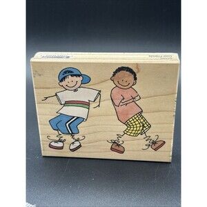 Cool Friends Rubber Stamp Card Making Penny Black 2453k 2002 donna